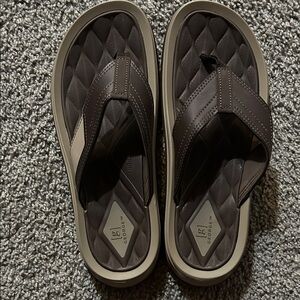 George Dark Brown Men's Flip Flops, size 12 Brand new without tag